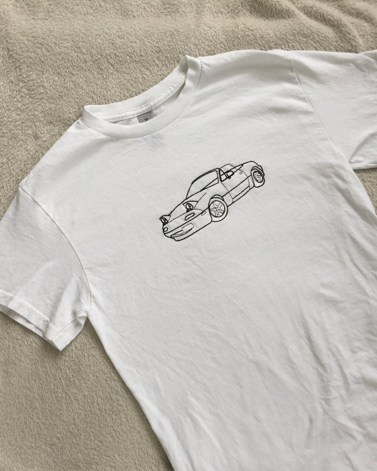 custom t-shirt voertuig omlijning