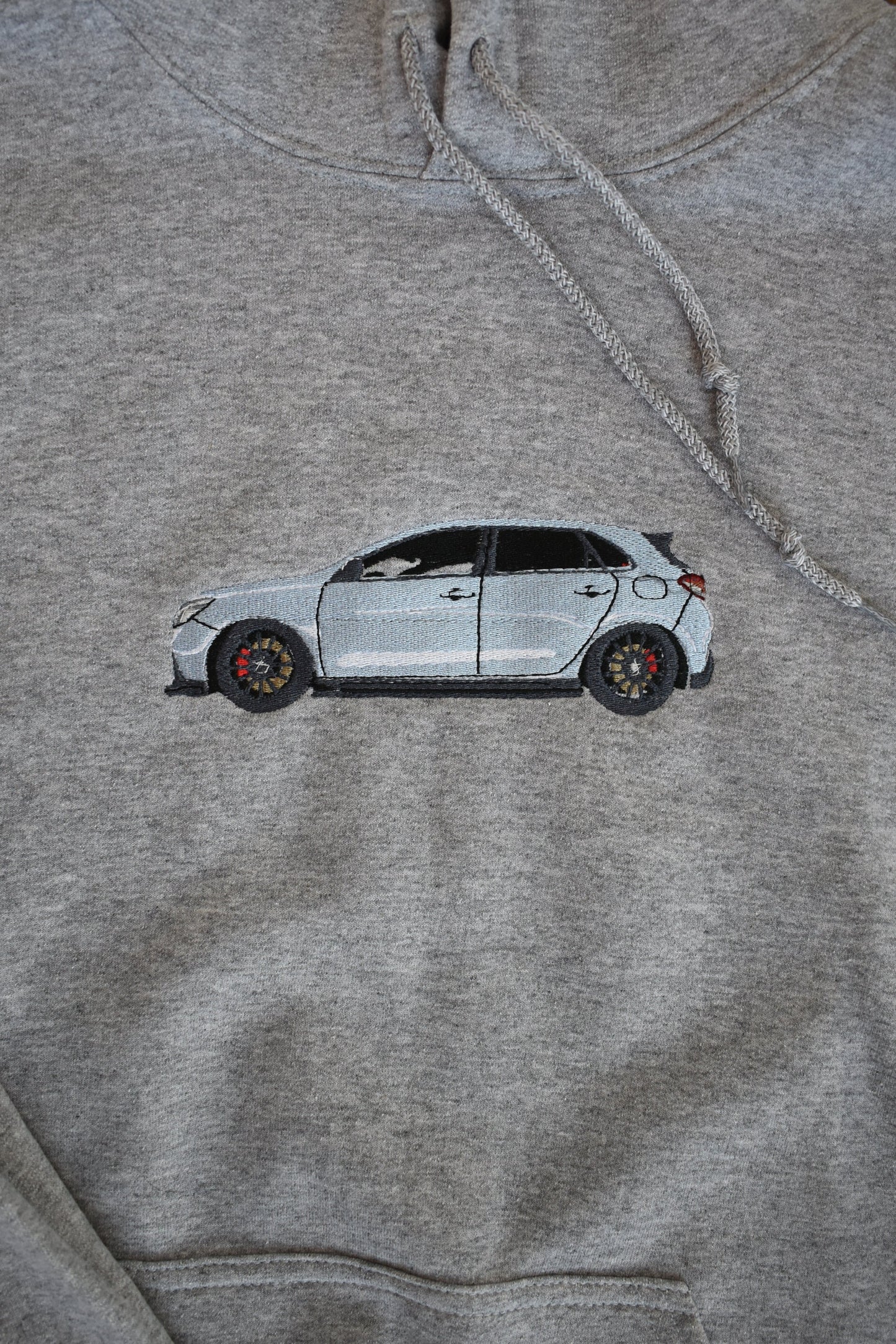 hoodie custom voertuig 13x18 cm