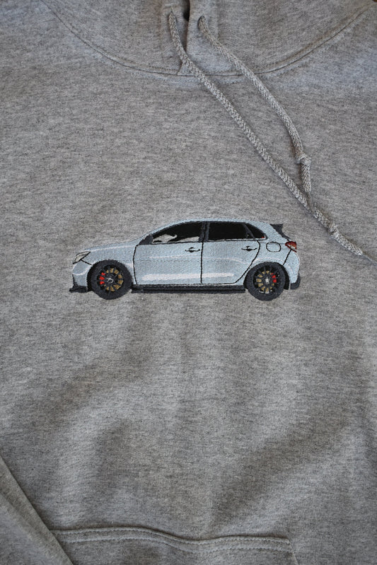 hoodie custom voertuig 13x18 cm